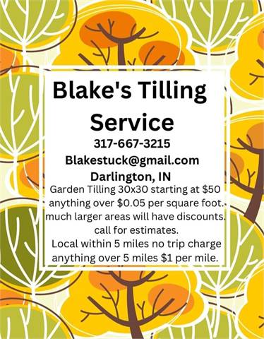 Blake's Tilling Service